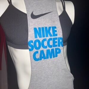 Nike Gray Tank Top with Blue Text